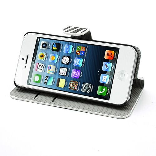 pu leren wallet iphone 5 s se zebra print