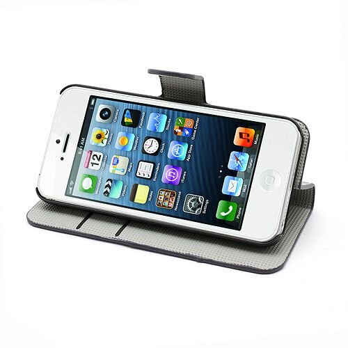 pu leren wallet iphone 5 s se vlinders zwart