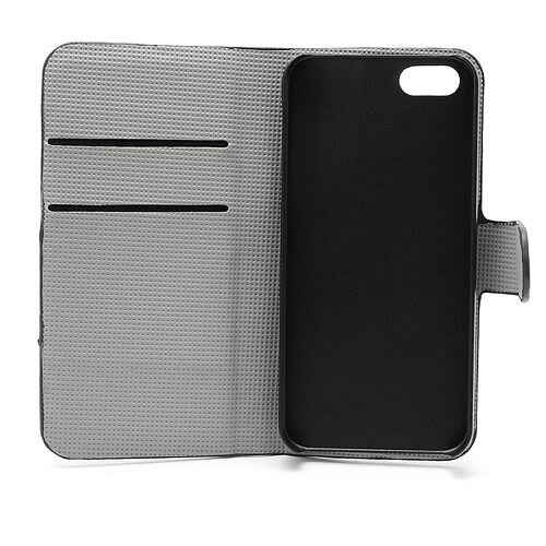 pu leren wallet iphone 5 s se vlinders zwart