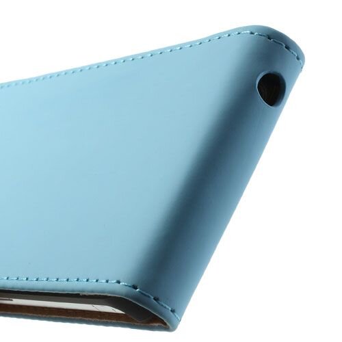 lederen case iphone 5 blauw