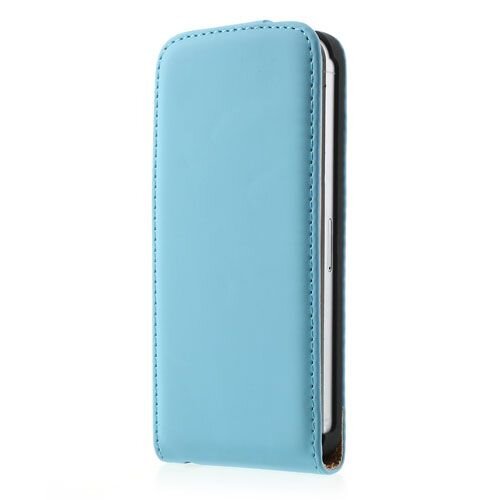 lederen case iphone 5 blauw