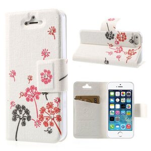 Lederen stand case iphone 5 wit