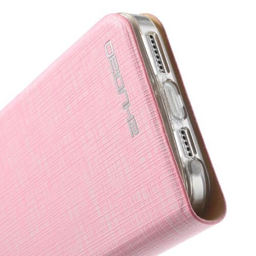 lederen stand case iphone 5 zacht roze
