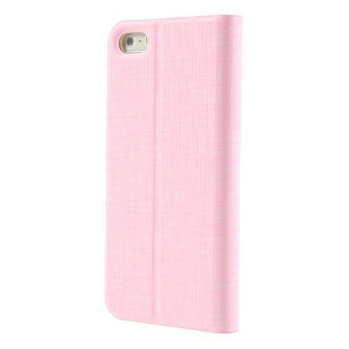 lederen stand case iphone 5 zacht roze