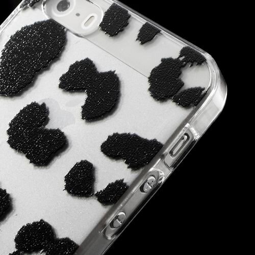 zwart luipaard ontwerp crystal pc hard cover voor iphone 5s 5