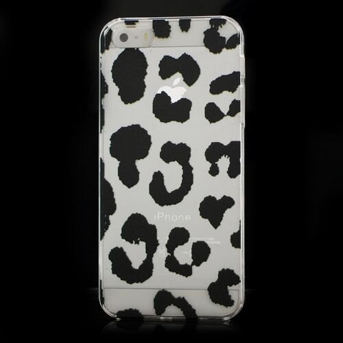 zwart luipaard ontwerp crystal pc hard cover voor iphone 5s 5