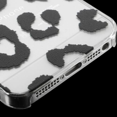 zwart luipaard ontwerp crystal pc hard cover voor iphone 5s 5