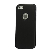 Aluminium + siliconen case voor de iPhone 5 zwart