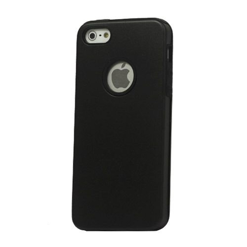 aluminium siliconen case voor de iphone 5 zwart