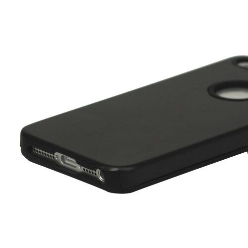 aluminium siliconen case voor de iphone 5 zwart