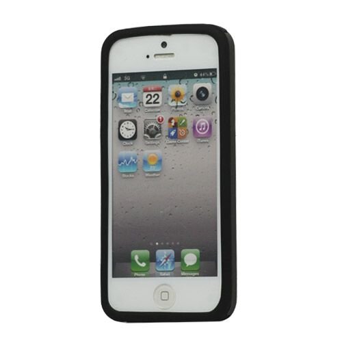 aluminium siliconen case voor de iphone 5 zwart