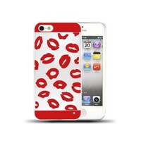 Lip Print Transparent TPU Case voor de iPhone 5 5S