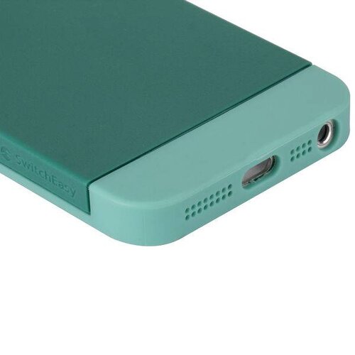 fashion krasbestendig duo materiaal hard case voor iphone 5 5s groen