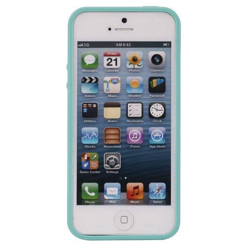 fashion krasbestendig duo materiaal hard case voor iphone 5 5s groen