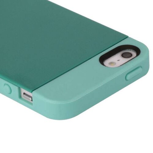 fashion krasbestendig duo materiaal hard case voor iphone 5 5s groen