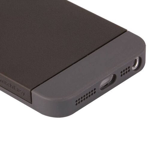fashion krasbestendig duo materiaal hard case voor iphone 5 5s zwart grijs