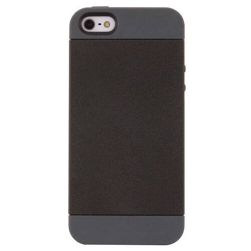 fashion krasbestendig duo materiaal hard case voor iphone 5 5s zwart grijs