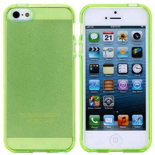 Flexibele glanzende transparante TPU Case voor iPhone 5 5S