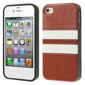 Crazy Horse Crazy horse softcase met pu leer bedekt voor iphone 4/4s - bruin Crazy Horse Crazy horse softcase met pu leer bedekt voor iphone 4/4s - bruin