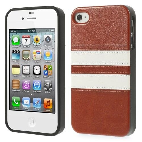 Crazy Horse Crazy horse softcase met pu leer bedekt voor iphone 4/4s - bruin Crazy Horse Crazy horse softcase met pu leer bedekt voor iphone 4/4s - bruin