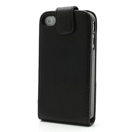 verticale flip pu leren hoesje voor iphone 4 4s