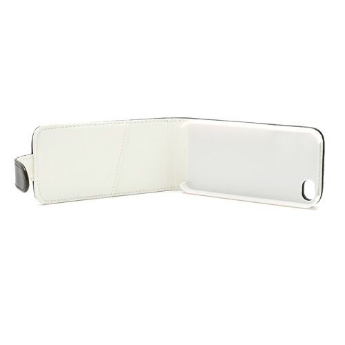 verticale flip pu leren hoesje voor iphone 4 4s