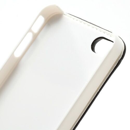 verticale flip pu leren hoesje voor iphone 4 4s