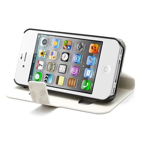 table talk style leren flip stand hoesje voor iphone 4 4s