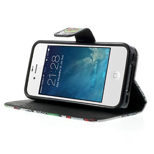 graffiti wallet leather case met standaard voor iphone 4 4s graffiti wallet leather case met standaard voor iphone 4 4s