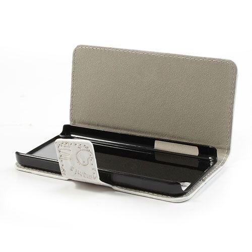 cartoon graffiti leer hoesje voor iphone 5c wit