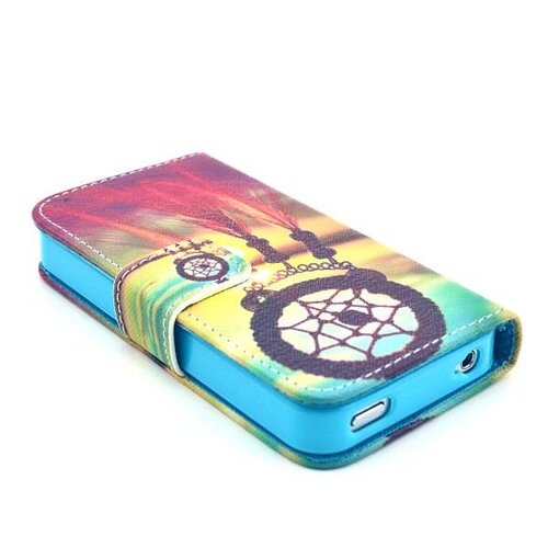 wallet flip stand tpu leather hoesje voor iphone 4 4s sweet dreamcatcher