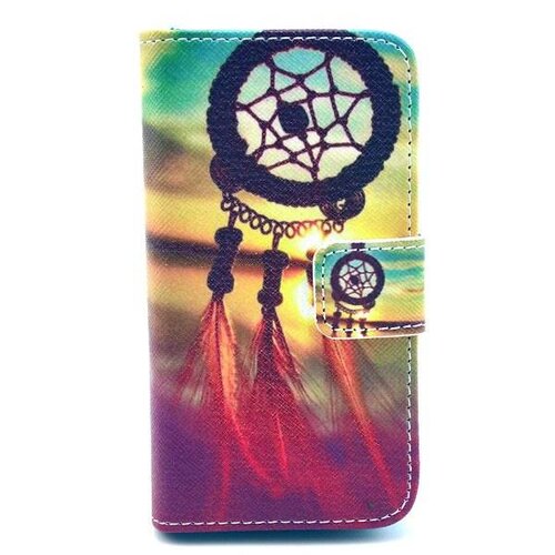 wallet flip stand tpu leather hoesje voor iphone 4 4s sweet dreamcatcher
