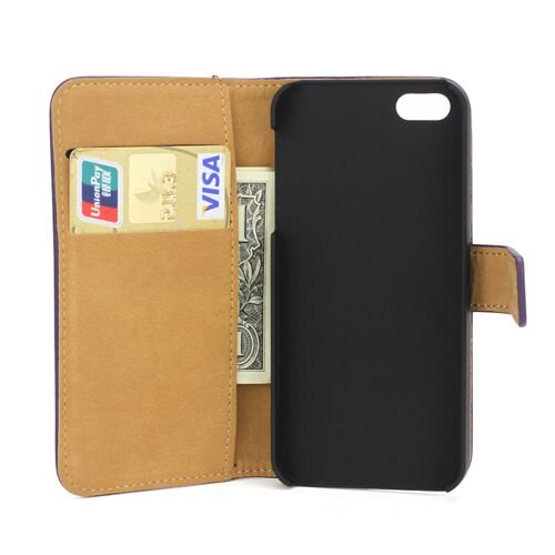 book case iphone 5 paars