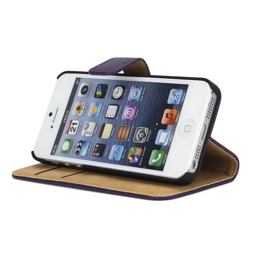 book case iphone 5 paars