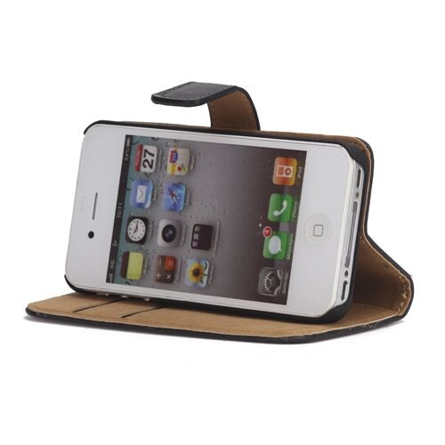book case iphone 4 4s zwart