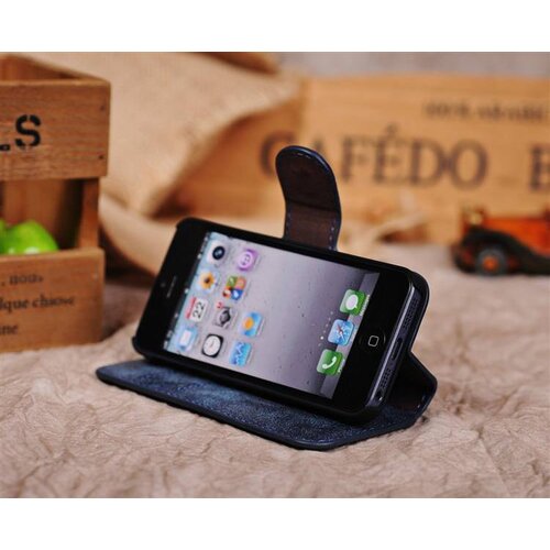 Golden Phoenix golden phoenix split leren wallet iphone 5 s se navy