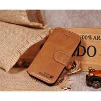 Golden Phoenix Split Leren Wallet iPhone 5(s)/SE - Bruin