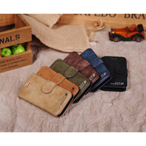 Golden Phoenix golden phoenix split leren wallet iphone 5 s se bruin