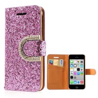 Diamant Leren Hoesje voor iPhone 5c