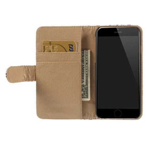 pu leren wallet iphone 6 s slangenhuid wit
