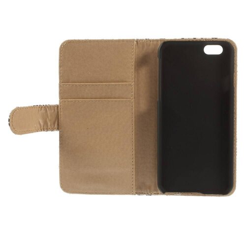 pu leren wallet iphone 6 s slangenhuid wit