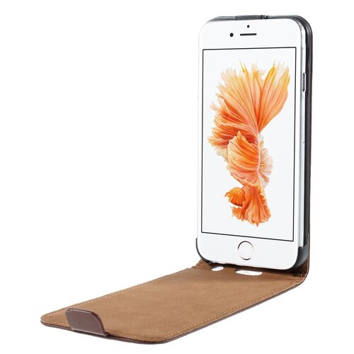 pu leren flipcase iphone 6 s bruin pu leren flipcase iphone 6 s bruin