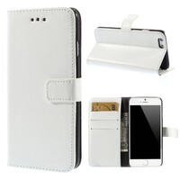 Crazy Horse Stand lederen kaarthouder voor iphone 6 4,7 inch - wit