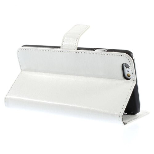 Crazy Horse crazy horse stand lederen kaarthouder voor iphone 6 4 7 inch wit