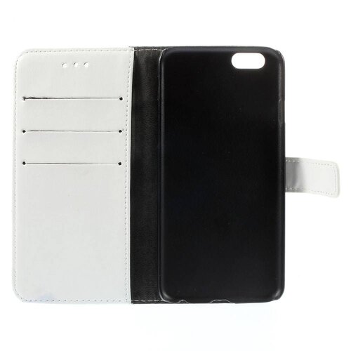 Crazy Horse crazy horse stand lederen kaarthouder voor iphone 6 4 7 inch wit