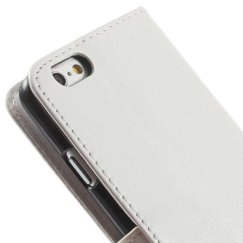 Crazy Horse crazy horse stand lederen kaarthouder voor iphone 6 4 7 inch wit