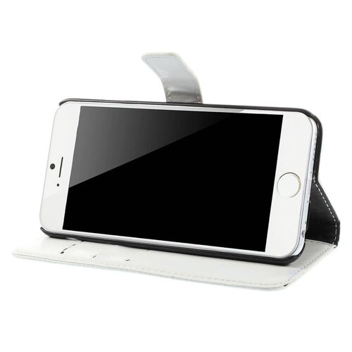 Crazy Horse crazy horse stand lederen kaarthouder voor iphone 6 4 7 inch wit