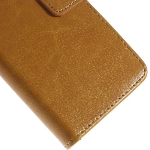 Crazy Horse crazy horse stand lederen kaarthouder voor iphone 6 4 7 inch orange