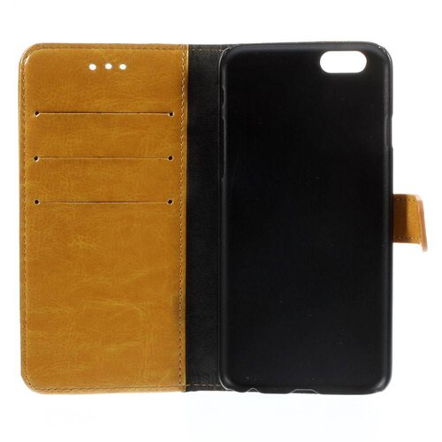 Crazy Horse crazy horse stand lederen kaarthouder voor iphone 6 4 7 inch orange