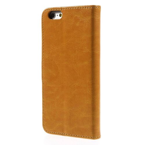 Crazy Horse crazy horse stand lederen kaarthouder voor iphone 6 4 7 inch orange